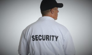 Photo of security guard shirt back
