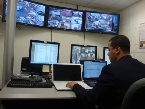Security guard with video monitoirng