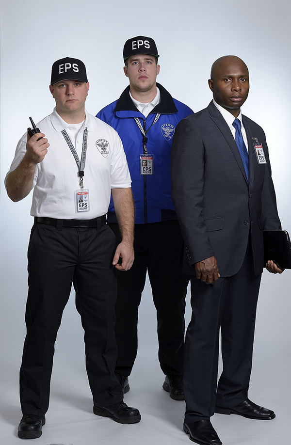 Three Uniformed Security Guards